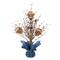 Glitzhome® 21" Patriotic Americana Highland Cow and Berry Table Tree